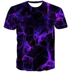 Abstract T-shirt Men Psychedelic Shirt Print Smoke Tshirt Printed Purple Funny T shirts
