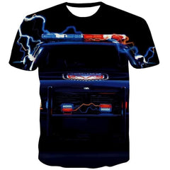 Car T shirt Men Lightning Shirt Print Hip Hop Tshirt Printed Harajuku Tshirts Casual