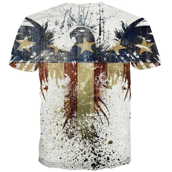 
USA T shirts Men Animal Tshirts Casual Raptor Tshirts Cool Fly T-shirts Graphic Eagle T-shirts 3d
                