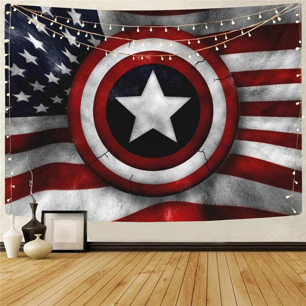 United States Tapestry National Flag Tenture Mandala Stripe Rug Wall
