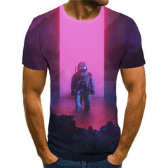 Astronaut T shirt Men Novel Tshirt Printed Harajuku Anime Clothes Street T-shirts 3d