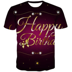 Happy Birthday T shirt Men Star Funny T shirts Party T-shirts 3d Hip Hop Tshirts Casual