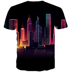 City T-shirt Men Colorful T shirts Funny Harajuku Tshirts Cool Street T-shirts 3d - KYKU