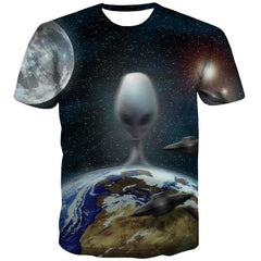 Galaxy T-shirt Men Space Funny T shirts Universe Shirt Print Earth Tshirts Casual