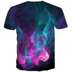 Abstract T-shirt Men Colorful T-shirts 3d Smoke Tshirts Casual Harajuku Shirt Print
