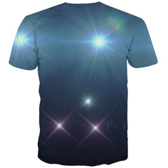 Basketball T-shirt Men Night View T-shirts Graphic Galaxy T-shirts 3d City Tshirts Casual