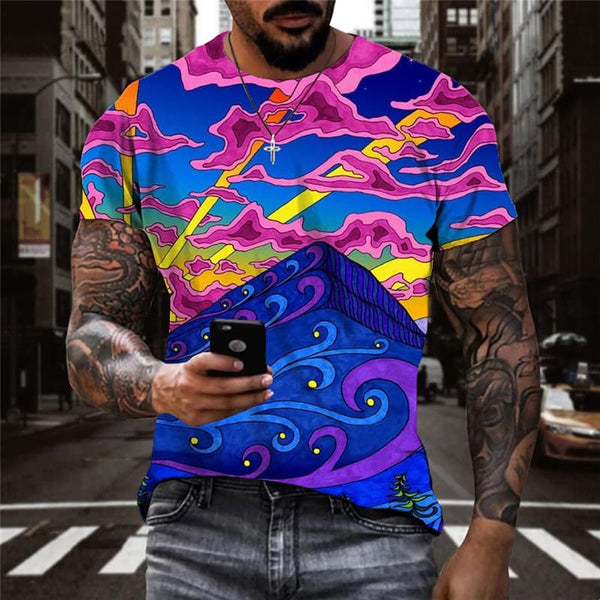 Hippie T shirt Men Cloud T-shirts Galaxy Funny shirts Colorful Tshirt Printed | 3d T Shirts Online kykuclothing.com