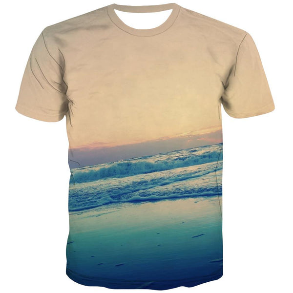 surf T-shirt Men The sea Tshirts Novelty sport T-shirts Graphic Short Sleeve - KYKU