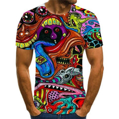 Hippie T shirt Men Funny Shirt Print Colorful Tshirt Printed Harajuku Anime Clothes