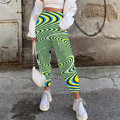 Hypnosis Trousers Women Abstract Jogger Pants Psychedelic 3d