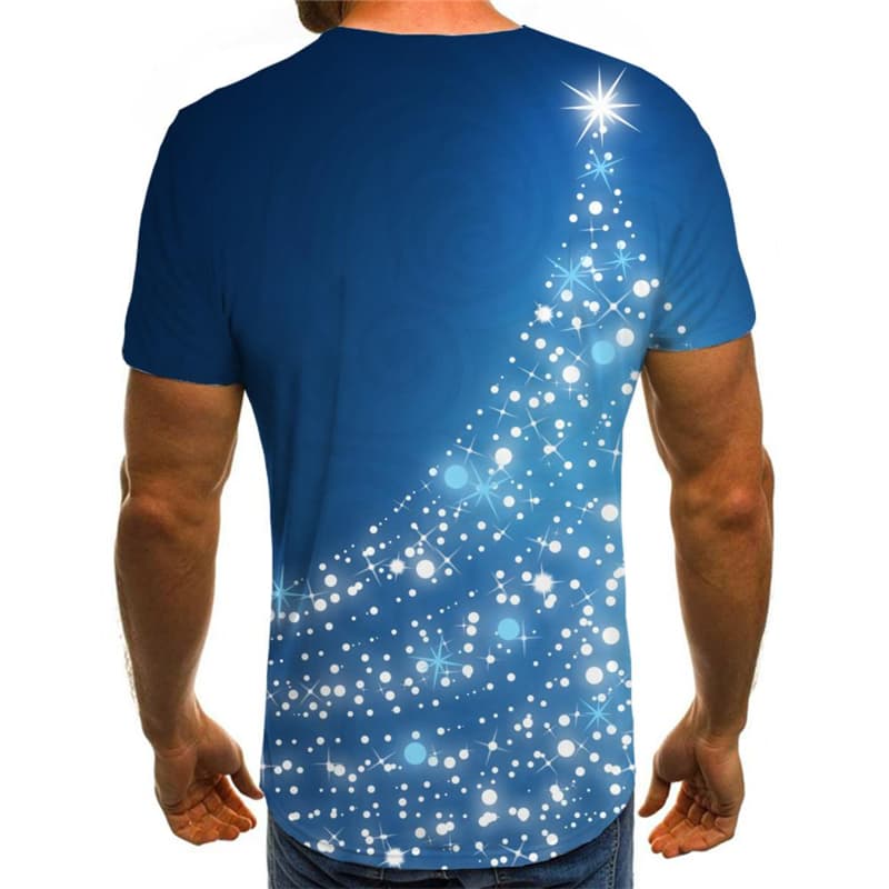 
Christmas T-shirt Men Party T-shirts Graphic Blue T-shirts 3d Harajuku Tshirts Cool
                