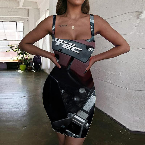 Metal Dresses Women Engine Bodycon Dress Gear Vestido Sexy Moteur Ladies Dresses
