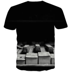 Music T-shirt Men Instrument Tshirts Casual Retro T-shirts Graphic Electronic Tshirts Novelty