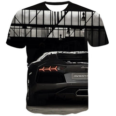 Racing Car T shirts Men Metal Tshirt Anime City Tshirts Cool Gray T-shirts Graphic Retro Tshirt Printed