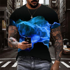 Smoke T shirt Men Abstract T-shirts 3d Psychedelic Funny T shirts Novel Tshirts Casual