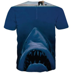 Shark T-shirt Men Ocean Funny T shirts Animal Tshirt Printed Funny Shirt Print