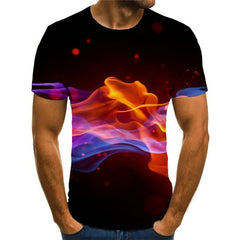 Smoke T shirt Men Abstract T-shirts 3d Psychedelic Funny T shirts Novel Tshirts Casual