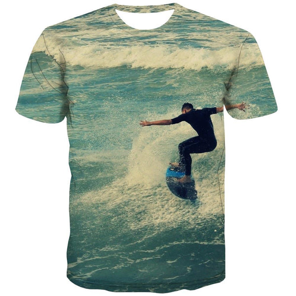 surf T-shirt Men The sea Tshirts Novelty sport Tshirt Printed Cool Tshirts Cool - KYKU