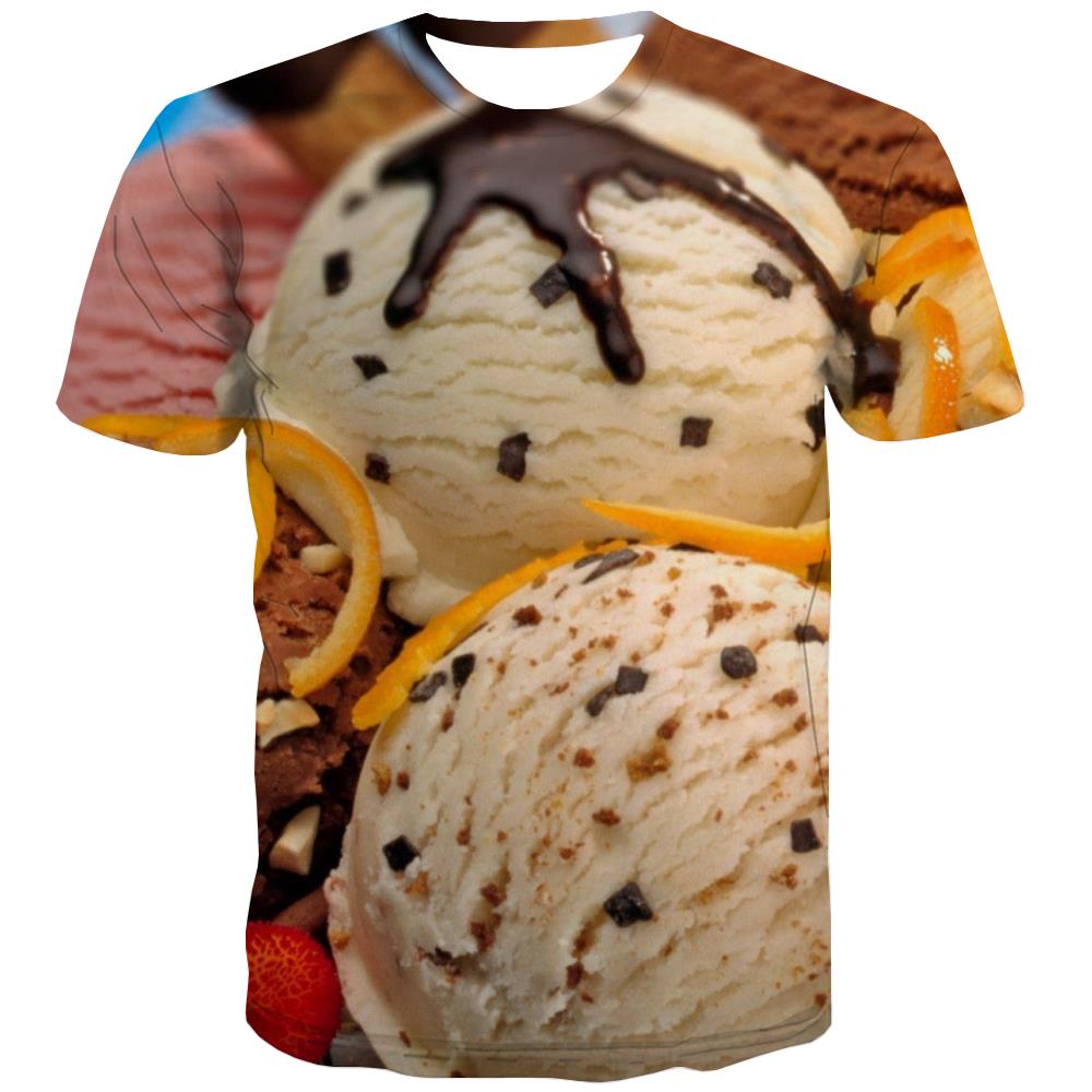 
Sweet T shirts Men Gourmet Tshirt Printed Icecream T shirts Funny Colourful Tshirt Anime
                