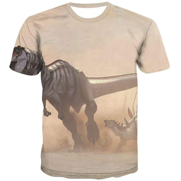 Dinosaur T shirts Men Animal Tshirts Casual Ferocious T-shirts 3d Science Fiction Tshirts Novelty Harajuku Tshirt Printed - KYKU