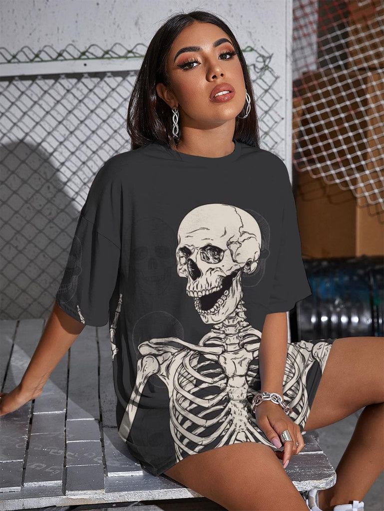 Skull t shirt womens online