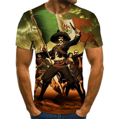 War T-shirt Men Mexico Tshirt Printed Eagle Tshirts Casual Cloud Funny T shirts