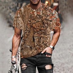 Animal T-shirt Men Landscape T-shirts 3d Tree Shirt Print Harajuku Tshirts Casual