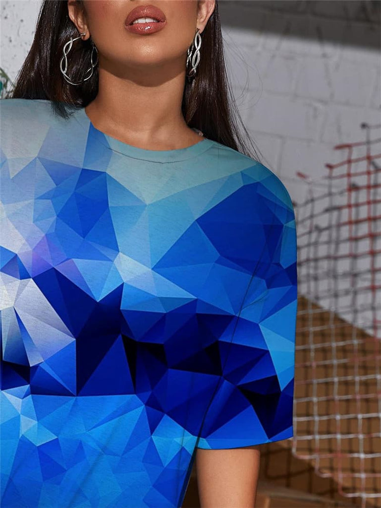 
Abstract T Shirt Women Cube Gothic Psychedelic T-shirts 3d Novel Shirt Print
                