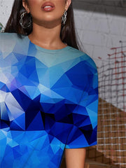 Abstract T Shirt Women Cube Gothic Psychedelic T-shirts 3d Novel Shirt Print