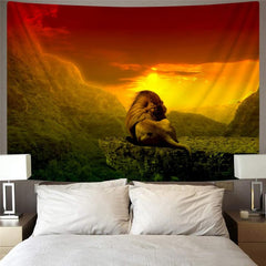 Lion Tapiz Animal Wall Tapestry Anime Tapestries Nebula Tenture Mandala Sunset Rug Wall