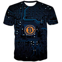 Bitcoin T shirt Men Retro Shirt Print Galaxy Funny T shirts Abstract Tshirts Casual