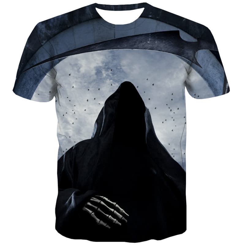 
Moon T shirts Men Crow Tshirts Cool Skeleton T-shirts Graphic Halloween T-shirts 3d Cosplay Tshirt Anime - KYKU
                