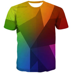 Colorful T-shirt Men Abstract Tshirts Novelty Psychedelic T-shirts 3d Harajuku Shirt Print Square Tshirt Anime - KYKU