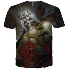 Skull T-shirt Men Skeleton Funny T shirts War Anime Clothes Hip Hop Shirt Print