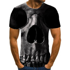 Skull T-shirt Men Abstract Tshirt Printed Skeleton T-shirts 3d Funny Tshirts Casual