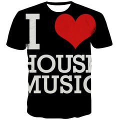 Music T-shirt Men Instrument Tshirts Cool Retro Shirt Print Electronic T shirts Funny