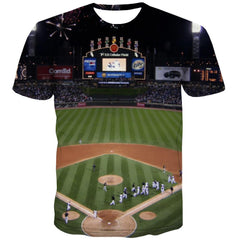 Baseball T-shirt Men Stadium Tshirt Anime Game Tshirt Printed White Tshirts Novelty