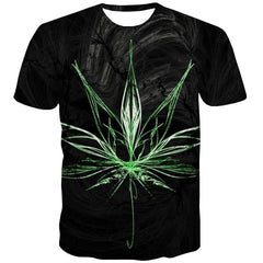 Leaves T-shirt Men Colorful Tshirts Casual Rainbow Shirt Print Harajuku T-shirts 3d