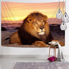 Lion Tapestry Animal Home Tapestrys Anime Wall Tapestry Pink Clouds Tapestries Street Rug Wall