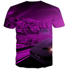 Racing Car T shirts Men Metal T-shirts 3d City Shirt Print Gray T-shirts Graphic Retro Tshirt Anime