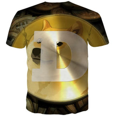 Dog T-shirt Men Animal T-shirts 3d Bitcoin Anime Clothes Retro Tshirt Printed