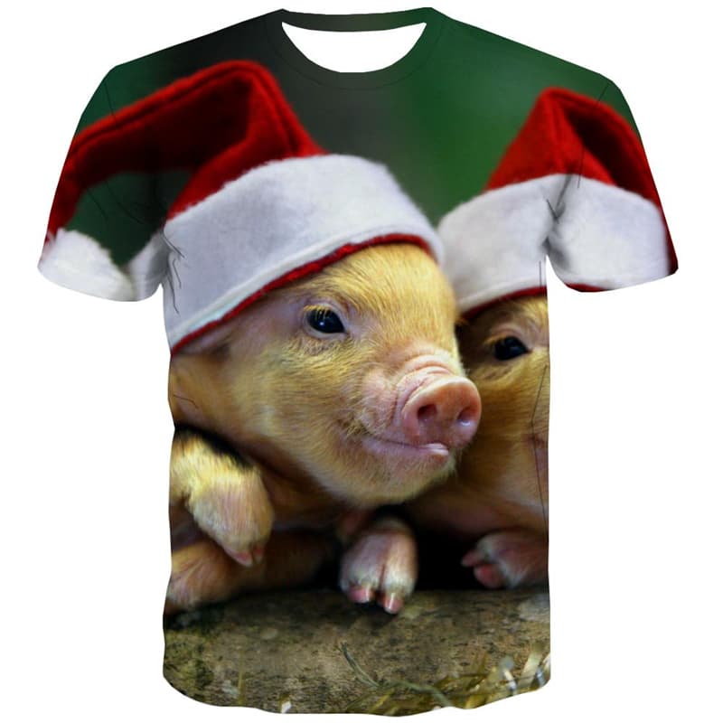 
Animal T-shirt Men Christmas T-shirts 3d Lovely T shirts Funny Harajuku T-shirts Graphic
                