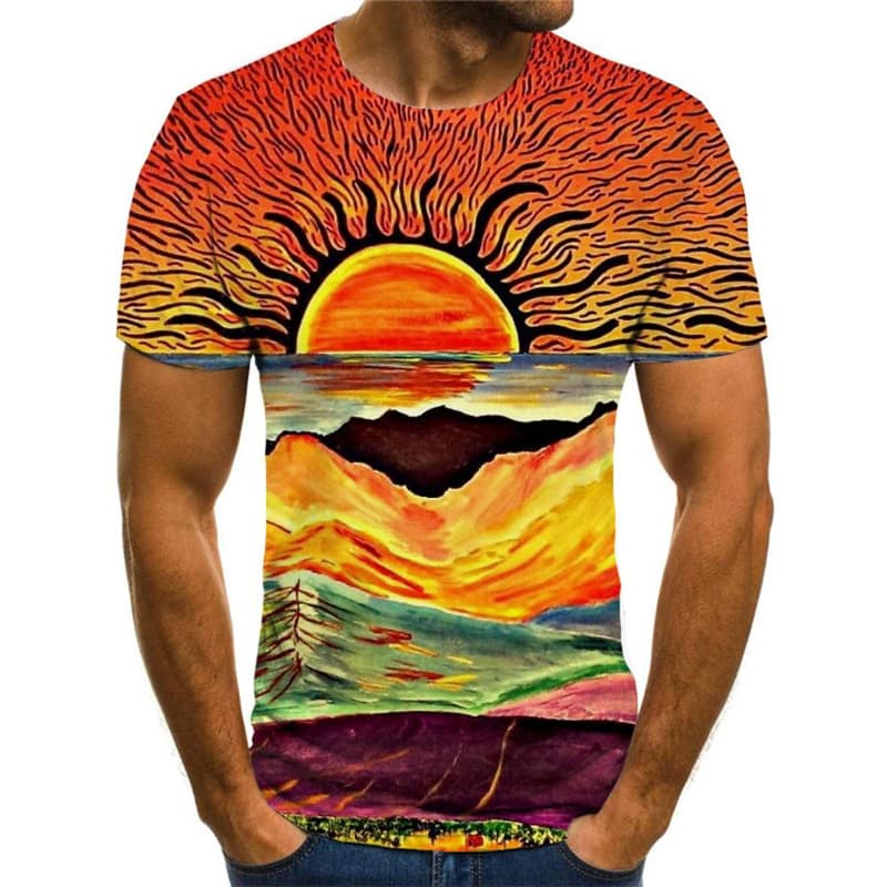 
Leaves T shirt Men Colorful Tshirts Casual Dizziness T-shirts 3d Psychedelic Funny T shirts
                