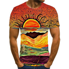 Leaves T shirt Men Colorful Tshirts Casual Dizziness T-shirts 3d Psychedelic Funny T shirts