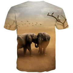 Animal T shirts Men Elephant Tshirts Casual Bird Tshirts Novelty Desert Tshirt Anime Lovely T-shirts Graphic - KYKU