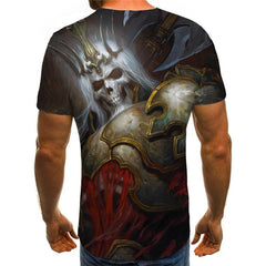 Skull T-shirt Men Skeleton Funny T shirts War Anime Clothes Hip Hop Shirt Print