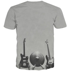 Music T shirts Men Instrument Tshirts Novelty Retro T-shirts Graphic Electronic Tshirts Casual