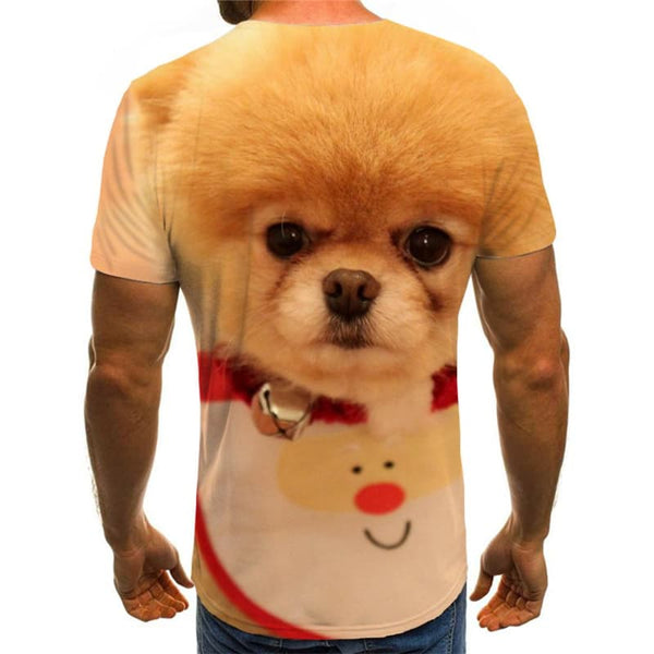 
Christmas T-shirt Men New Year Tshirt Printed Animal T-shirts 3d Dog Tshirts Casual
                