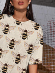 Bee T-shirt Women Animal T-shirts 3d Harajuku Tshirt Printed Lovely Summer