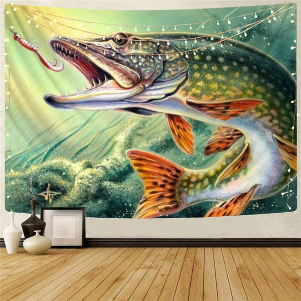 Fish Tapiz Animal Wall Tapestry Fishinger Rug Wall Art Tapestries Wall Hanging